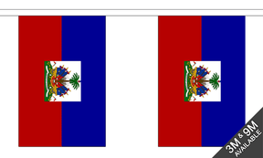 Flagmania Haiti Crest Bunting, 9 metre bunting