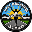 Half Marathon Finisher 80mm Embroidered Patch