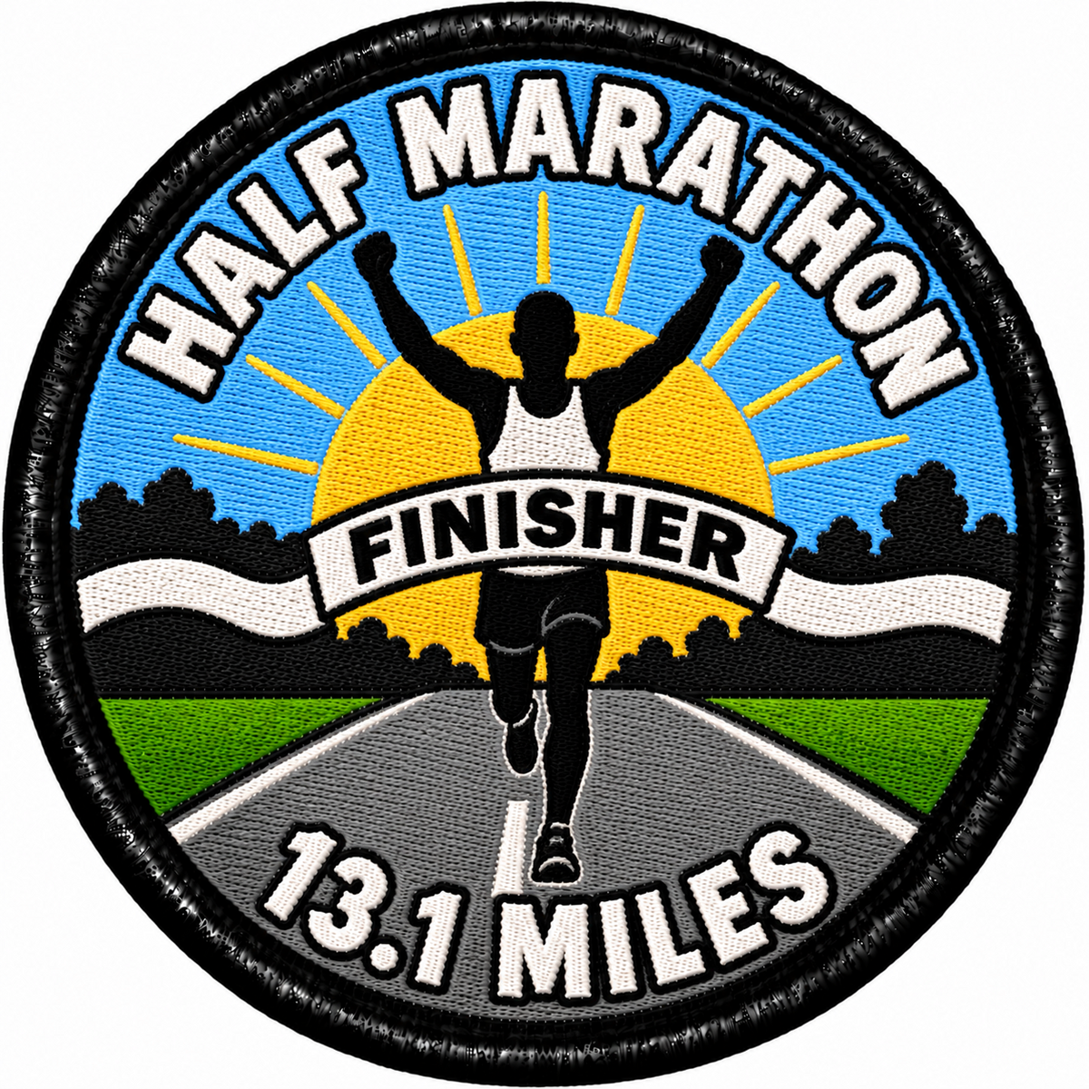 Half Marathon Finisher 80mm Embroidered Patch