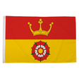 Hampshire new county flag with gold crown on red above a Tudor rose on gold, 5ft x 3ft