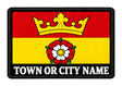 Hampshire personalised county patch artwork preview, 90 x 60mm