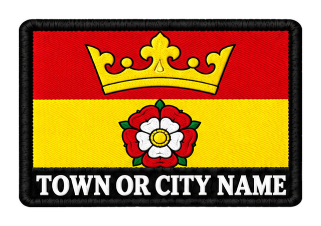Hampshire personalised county patch artwork preview, 90 x 60mm