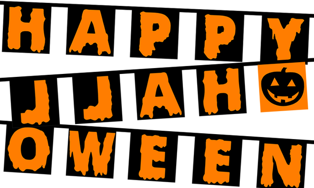 Flagmania Happy Halloween (Text) 5 metre bunting