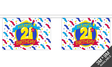 Flagmania Happy 21st Birthday Bunting, 9 metre bunting