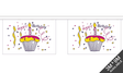 Happy Birthday Cake 3 metre bunting, 10 flags - Flagmania