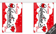 Happy Valentines Day 3 metre bunting, 10 flags - Flagmania