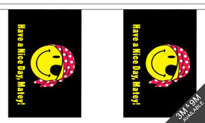 Have A Nice Day Matey Vertical 3 metre bunting, 10 flags - Flagmania