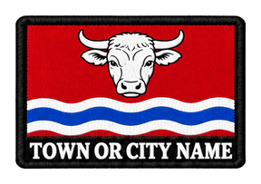 Herefordshire personalised county patch artwork preview, 90 x 60mm