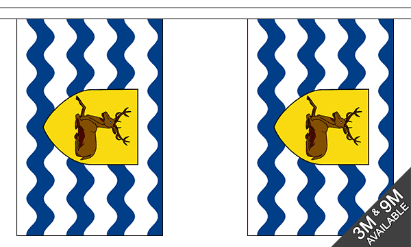 Hertfordshire 3 metre bunting, 10 flags - Flagmania