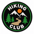 Hiking Club 80mm embroidered patch
