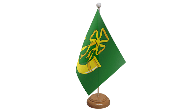 Flagmania Huntingdonshire wooden hand flags, 9x6 inch, pack of 12, no bases