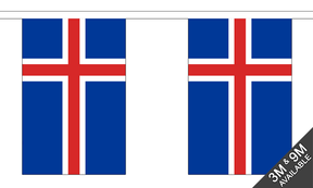 Flagmania Iceland Bunting, 9 metre bunting