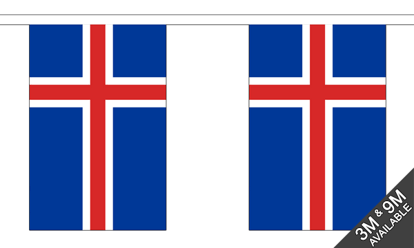 Flagmania Iceland Bunting, 9 metre bunting