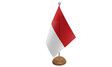 Flagmania Indonesia wooden hand flags, 9x6 inch, pack of 12, no bases