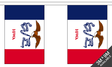 Iowa 3 metre bunting, 10 flags - Flagmania