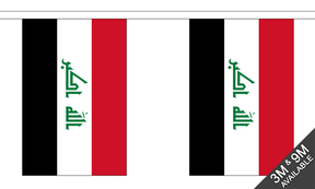Iraq (New) 3 metre bunting, 10 flags - Flagmania