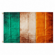 Ireland Grunge tricolour flag with distressed green white and orange design, 5ft x 3ft