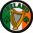 Ireland Harp 80mm Embroidered Patch