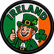 Ireland Leprechaun 80mm Embroidered Patch