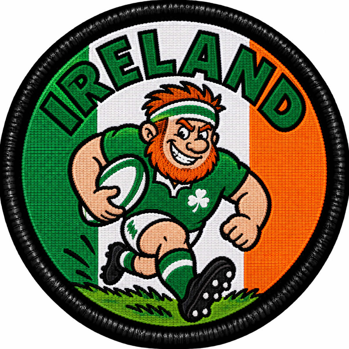 Ireland Rugby Player 80mm Embroidered Patch