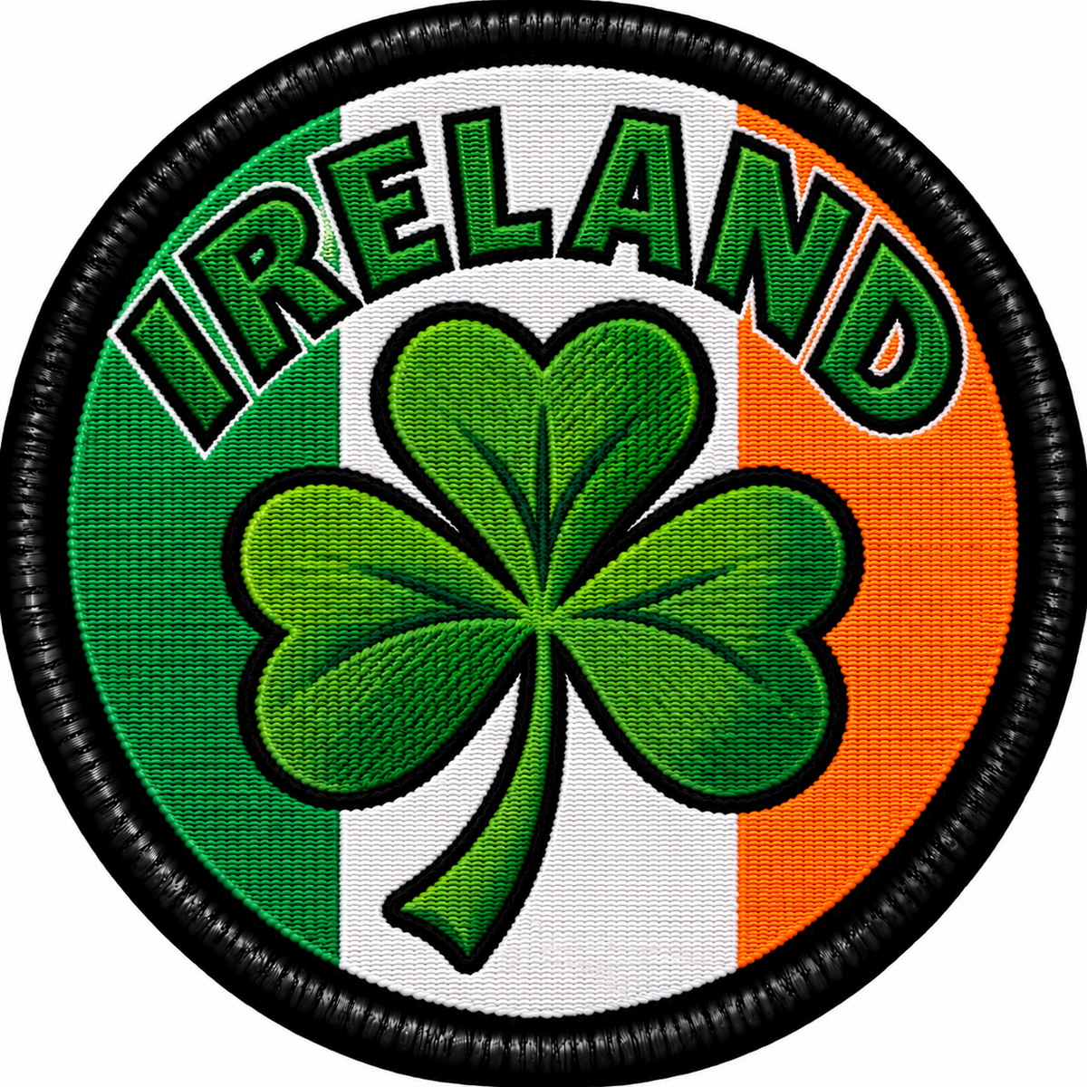 Ireland Shamrock 80mm Embroidered Patch