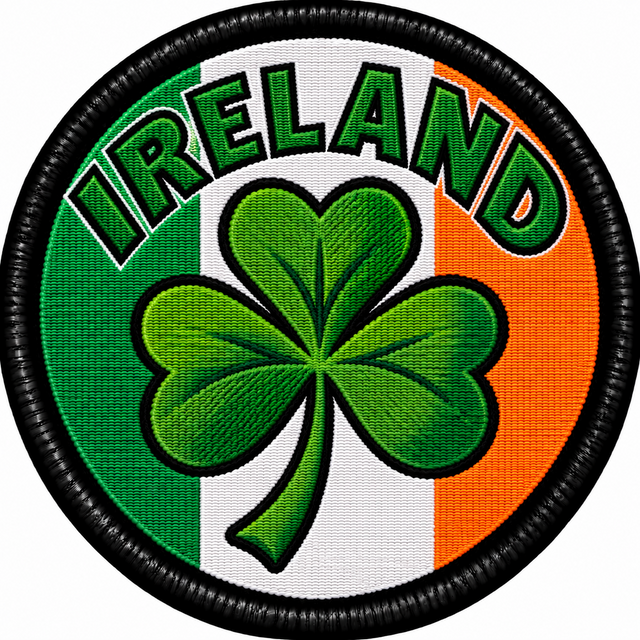 Ireland Shamrock 80mm Embroidered Patch