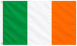 Ireland tricolour flag with green, white and orange vertical bands, 5ft x 3ft