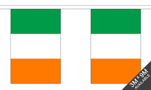 Ireland 3 metre bunting, 10 flags - Flagmania