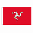 Isle of Man Flag centred on square white background