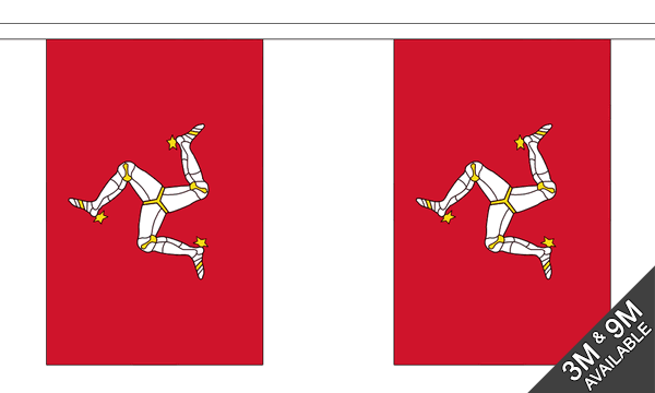Flagmania Isle of Man Bunting, 9 metre bunting