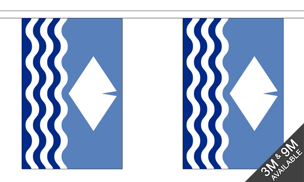 Flagmania Isle of Wight New (Waves) Bunting, 9 metre bunting