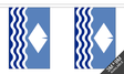 Isle of Wight New (Waves) 3 metre bunting, 10 flags - Flagmania
