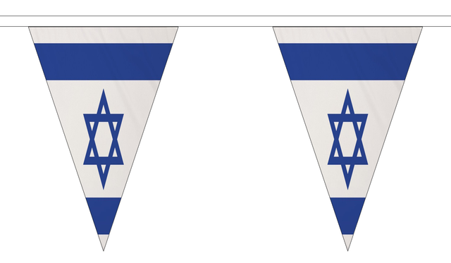 Flagmania Israel Triangle Bunting 20 metre bunting