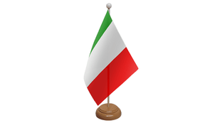 Flagmania Italy wooden hand flags, 9x6 inch, pack of 12, no bases