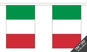 Italy 3 metre bunting, 10 flags - Flagmania