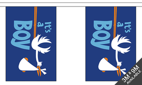 Flagmania Its a Boy Bunting, 9 metre bunting
