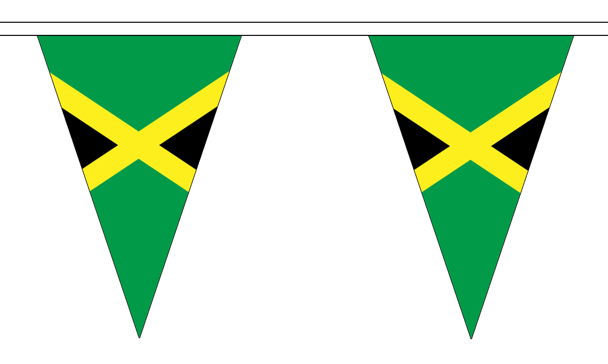 Flagmania Jamaica Triangle Bunting 20 metre bunting