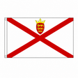 Jersey Flag centred on square white background