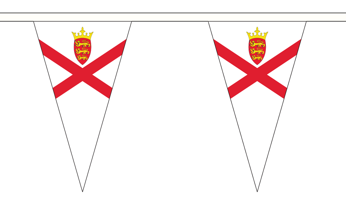 Flagmania Jersey Triangle Bunting 20 metre bunting
