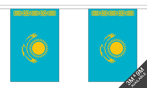 Kazakhstan 3 metre bunting, 10 flags - Flagmania