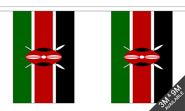 Kenya 3 metre bunting, 10 flags - Flagmania