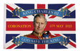 Flagmania King Charles III Coronation (Style A) 3ft x 2ft Polyester Flag on white background