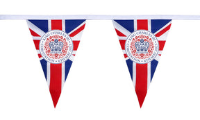 Flagmania King Charles III Coronation Logo (on Union) 5 metre bunting