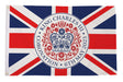 Flagmania King Charles III Coronation Logo (Union) 3ft x 2ft Polyester Flag on white background