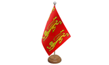 Flagmania King Richard 1st wooden hand flags, 9x6 inch, pack of 12, no bases