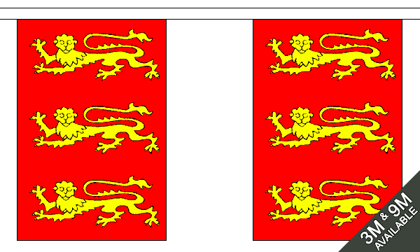King Richard 1st 3 metre bunting, 10 flags - Flagmania