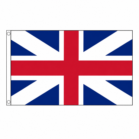 King’s Colours flag centred on square white background