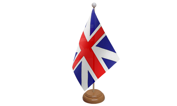 Flagmania Kings Colours wooden hand flags, 9x6 inch, pack of 12, no bases