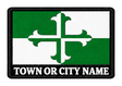 Kirkcudbrightshire personalised county patch artwork preview, 90 x 60mm