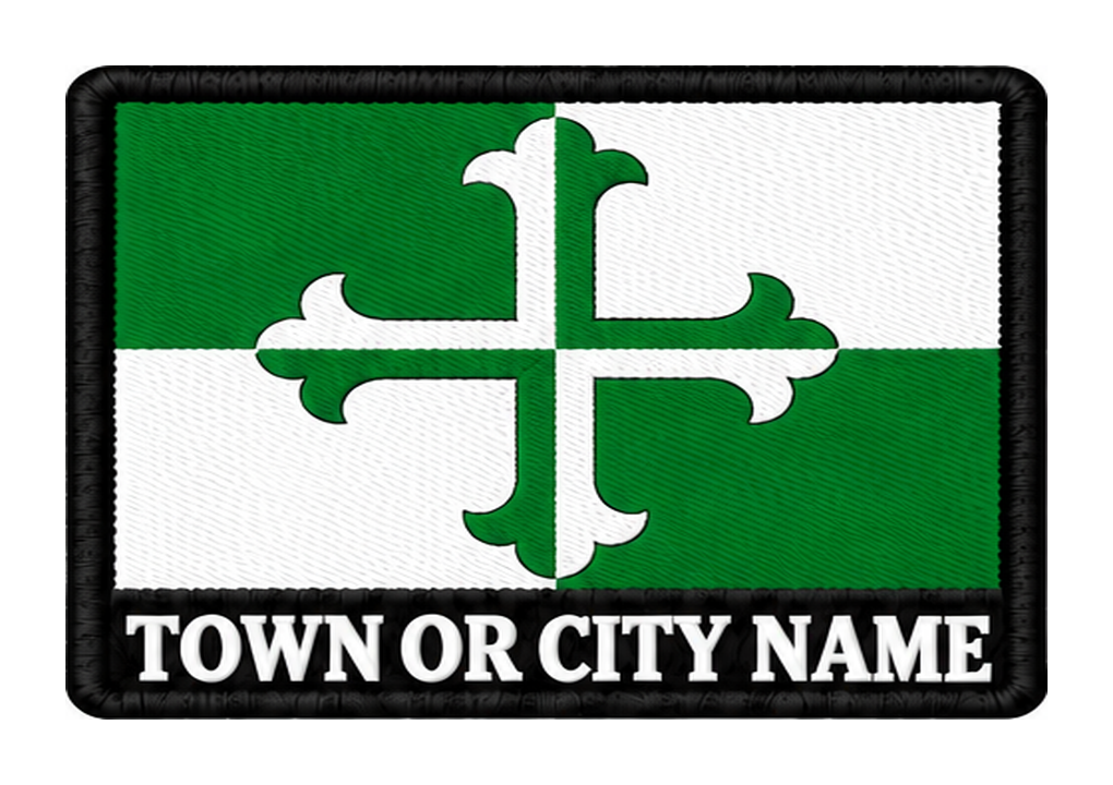 Kirkcudbrightshire personalised county patch artwork preview, 90 x 60mm